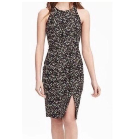 Banana Republic Womens Petite Sleeveless Floral Print Sheath Dress Size‎ 2P - Picture 1 of 11